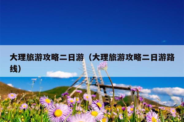 大理旅游攻略二日游（大理旅游攻略二日游路线）