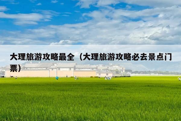 大理旅游攻略最全（大理旅游攻略必去景点门票）